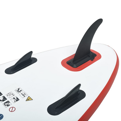 vidaXL Inflatable Stand Up Paddleboard Set Red and White