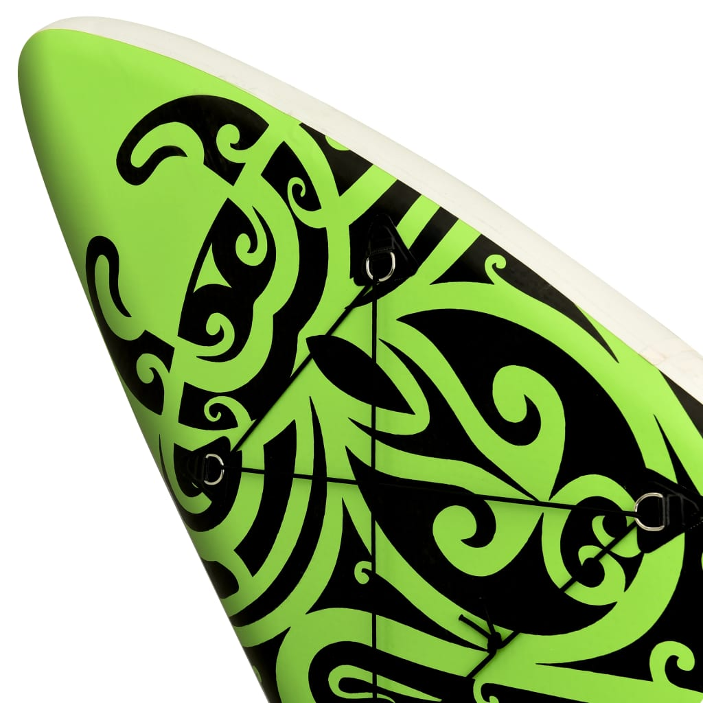 vidaXL Inflatable Stand Up Paddleboard Set 120.1"x29.9"x5.9" Green