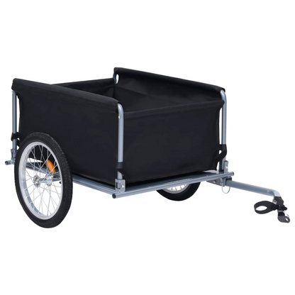 vidaXL Bike Cargo Trailer Black and Red 143.3 lb