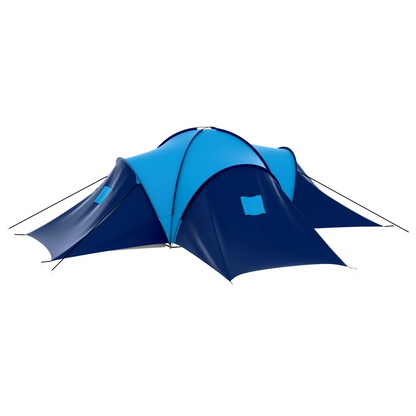 vidaXL Camping Tent Fabric 9 Persons Dark Blue and Blue