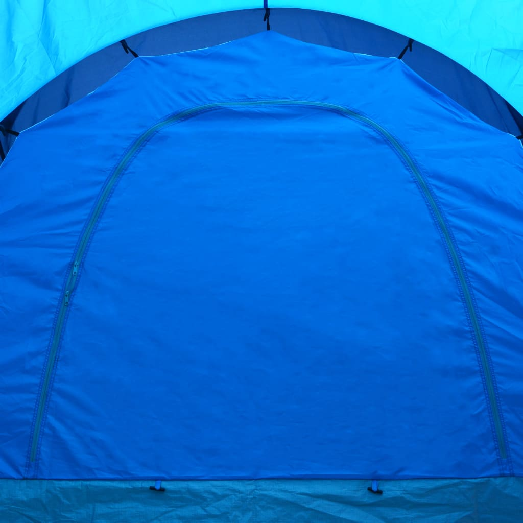 vidaXL Camping Tent Fabric 9 Persons Dark Blue and Blue