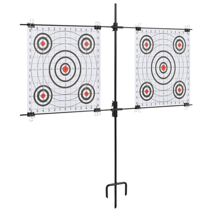 vidaXL Target Paper Stand with Shooting Papers 30.7"x29.9" Steel