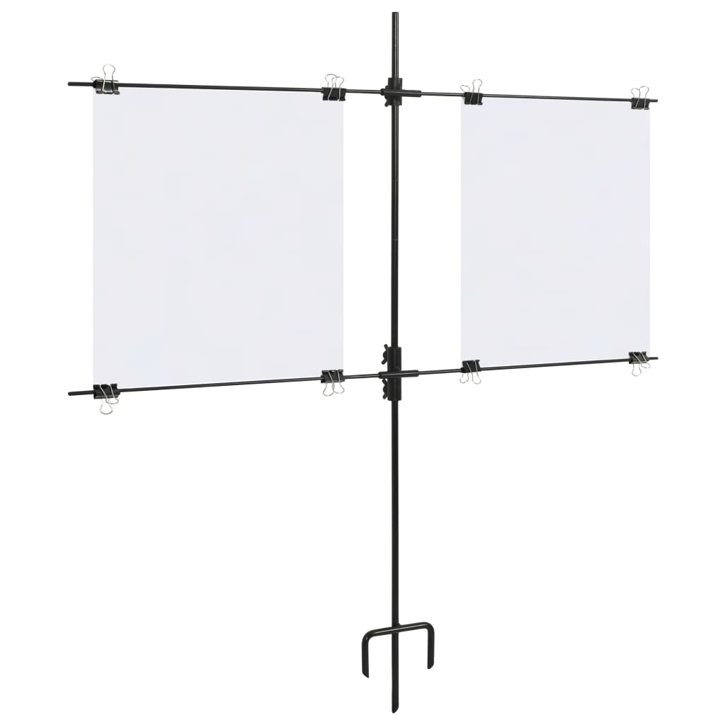 vidaXL Target Paper Stand with Shooting Papers 30.7"x29.9" Steel