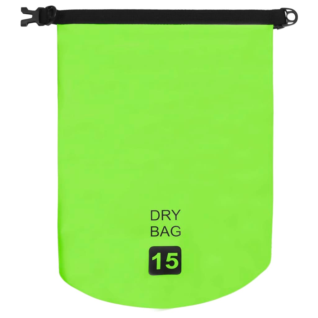 vidaXL Dry Bag Green 4 gal PVC