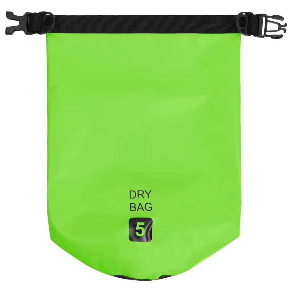 vidaXL Dry Bag Green 1.3 gal PVC