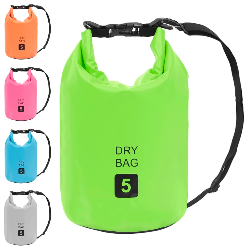 vidaXL Dry Bag Green 1.3 gal PVC