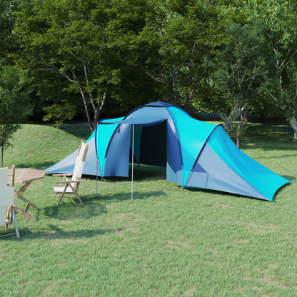 vidaXL Camping Tent 6 Persons Blue and Light Blue