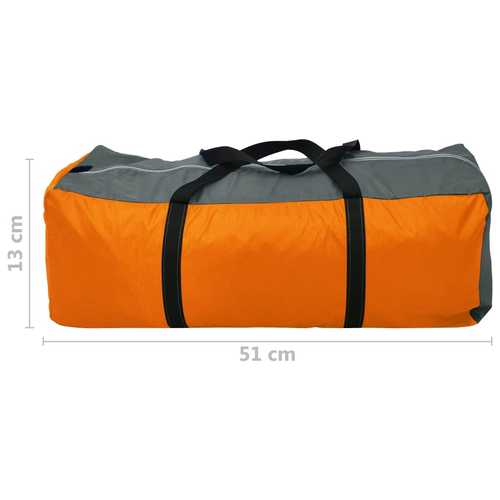 vidaXL Camping Tent 4 Persons Gray and Orange