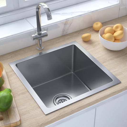 vidaXL Handmade Kitchen Sink Stainless Steel