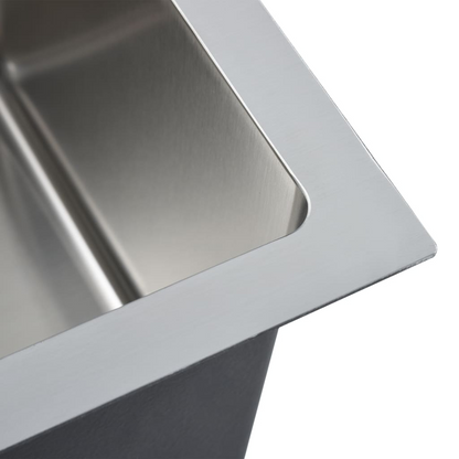 vidaXL Handmade Kitchen Sink Stainless Steel