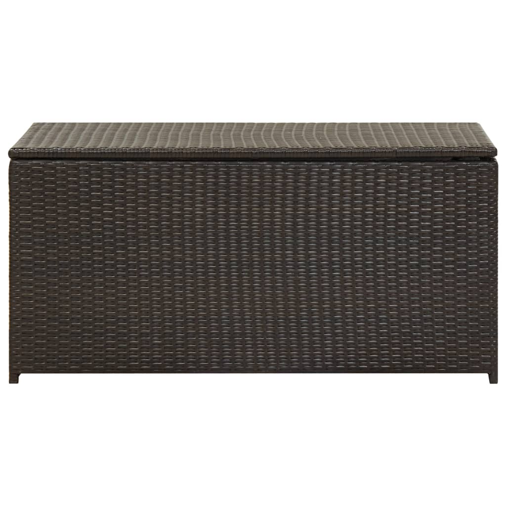 vidaXL Patio Storage Box Poly Rattan 39.3"x19.6"x19.6" Brown