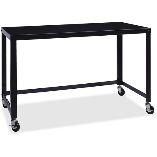 Lorell Personal Mobile Desk - For - Table TopRectangle Top x 48" Table Top Width x 23" Table Top Depth - 29.50" Height - Assembly Required - Black - 1 Each