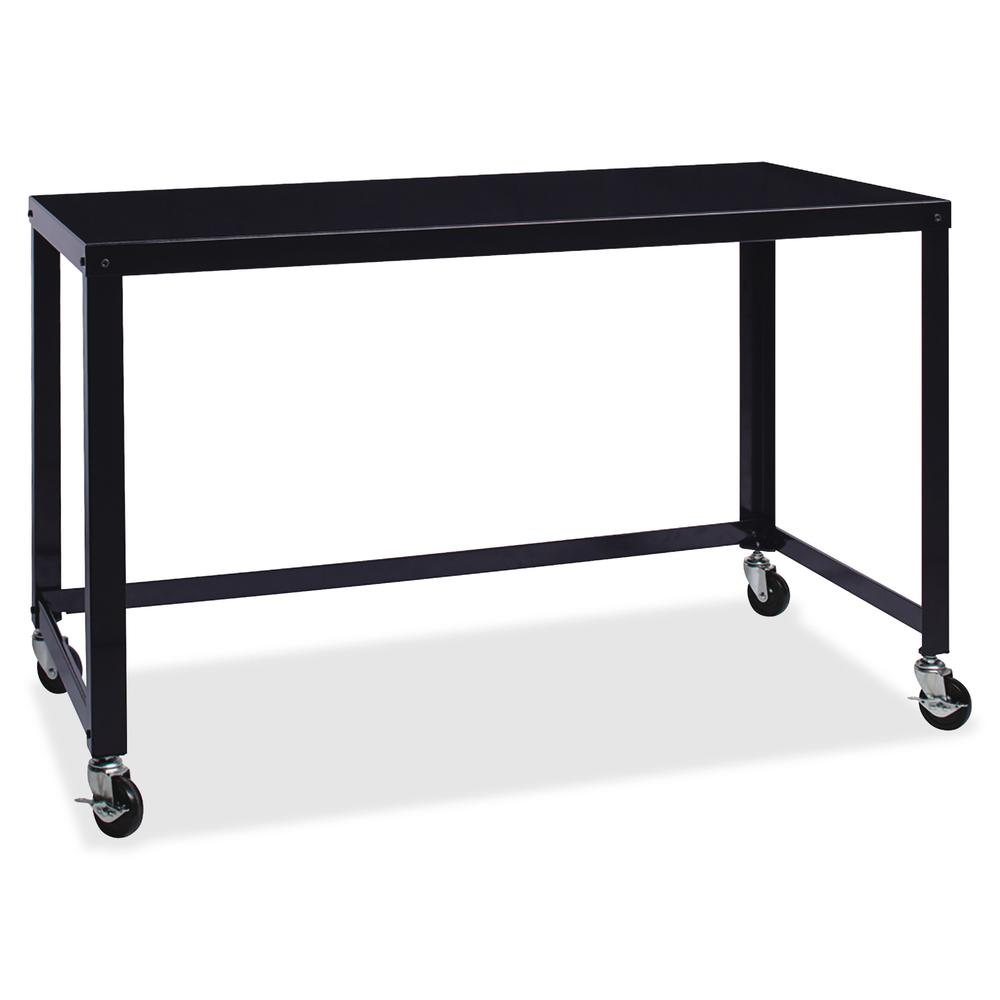 Lorell Personal Mobile Desk - For - Table TopRectangle Top x 48" Table Top Width x 23" Table Top Depth - 29.50" Height - Assembly Required - Black - 1 Each