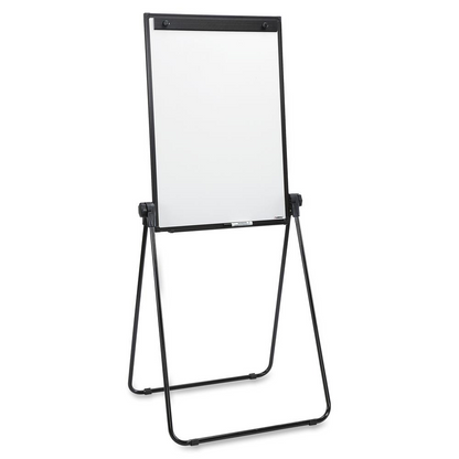 Lorell 2-sided Dry Erase Easel - 36" (3 ft) Width x 24" (2 ft) Height - Melamine Surface - Black Steel Frame - Rectangle - 1 Each