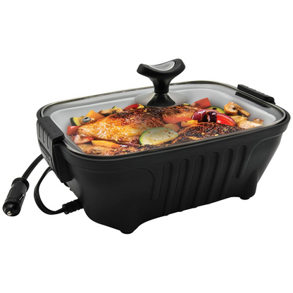 RoadPro 12V Roaster Personal-Sized Roaster for Car or Truck and Camping or Tailgating  RPSC200