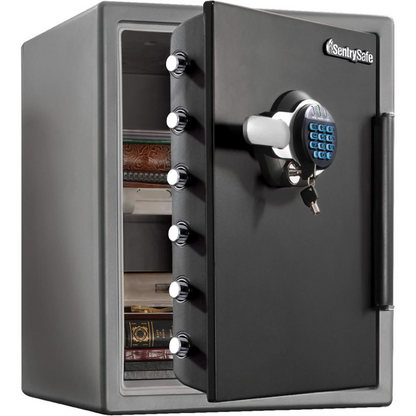 Sentry Safe Digital Fire/Water Safe - 2 ft³ - Digital, Programmable, Dual Key Lock - 4 Live-locking Bolt(s) - Fire Proof, Water Resistant, Pry Resistant - for Tablet, Cell Phone, External Hard Drive,