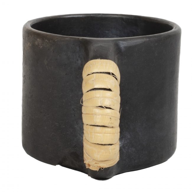 Black Pottery Mug