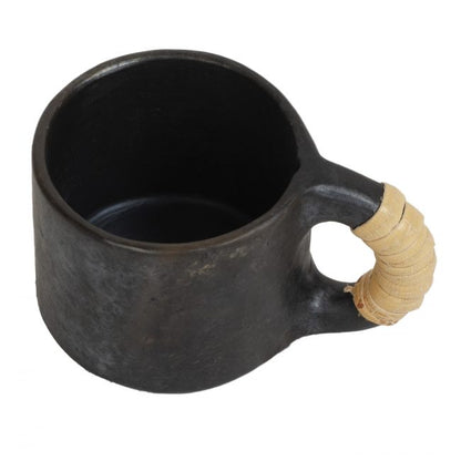 Black Pottery Mug