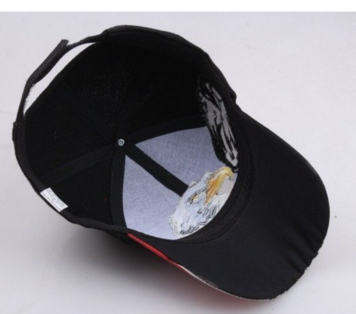 Eagle series embroidered baseball cap-Black