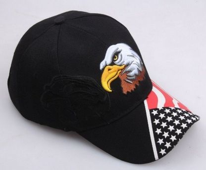 Eagle series embroidered baseball cap-Black