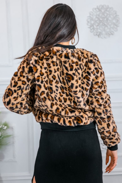 Wild Things Animal Print Bomber Jacket