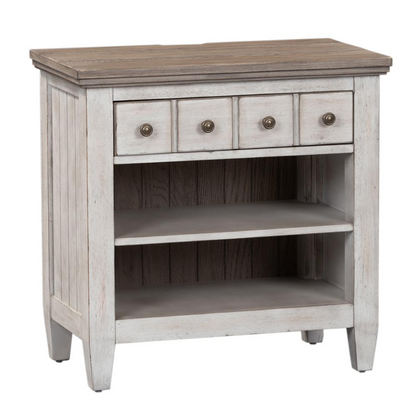 Heartland 1 Drawer Night Stand with Charging Station, Antique White