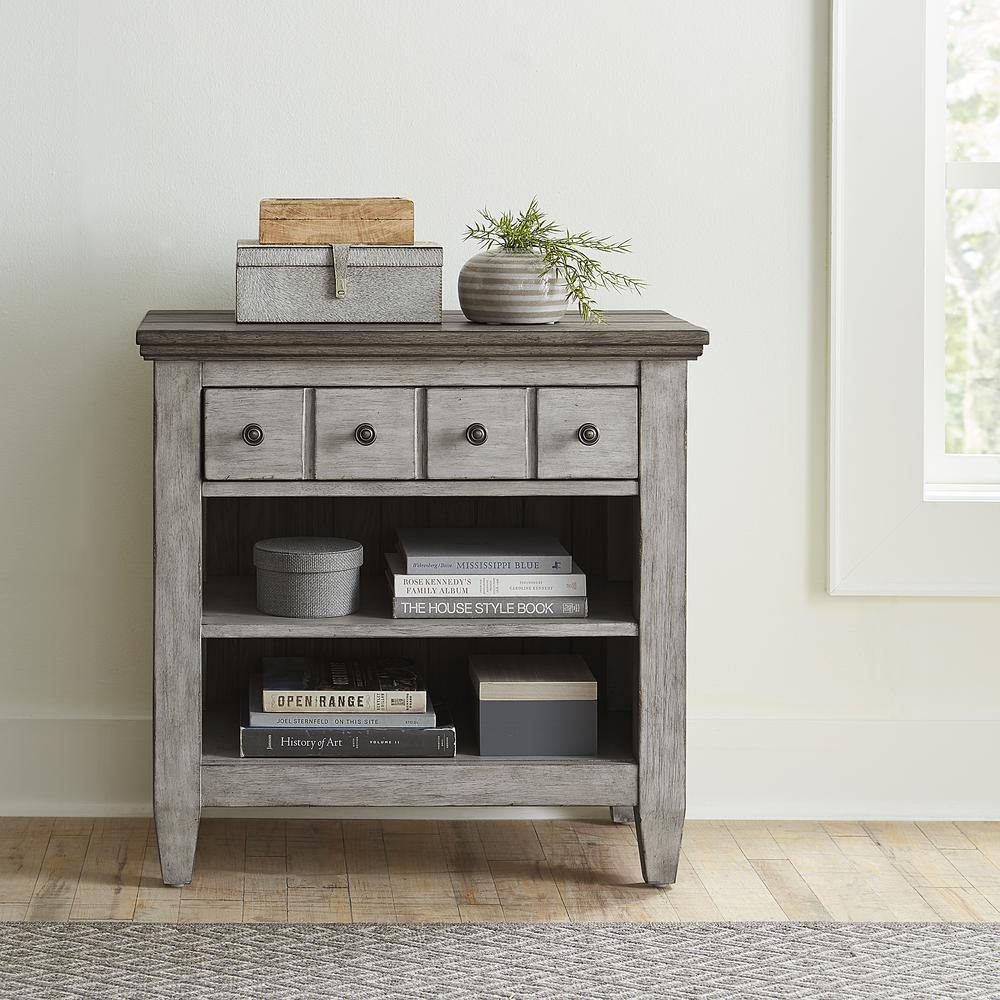 Heartland 1 Drawer Night Stand with Charging Station, Antique White