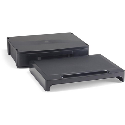 Officemate Monitor Stand with Drawer - 13.1" Width - Black