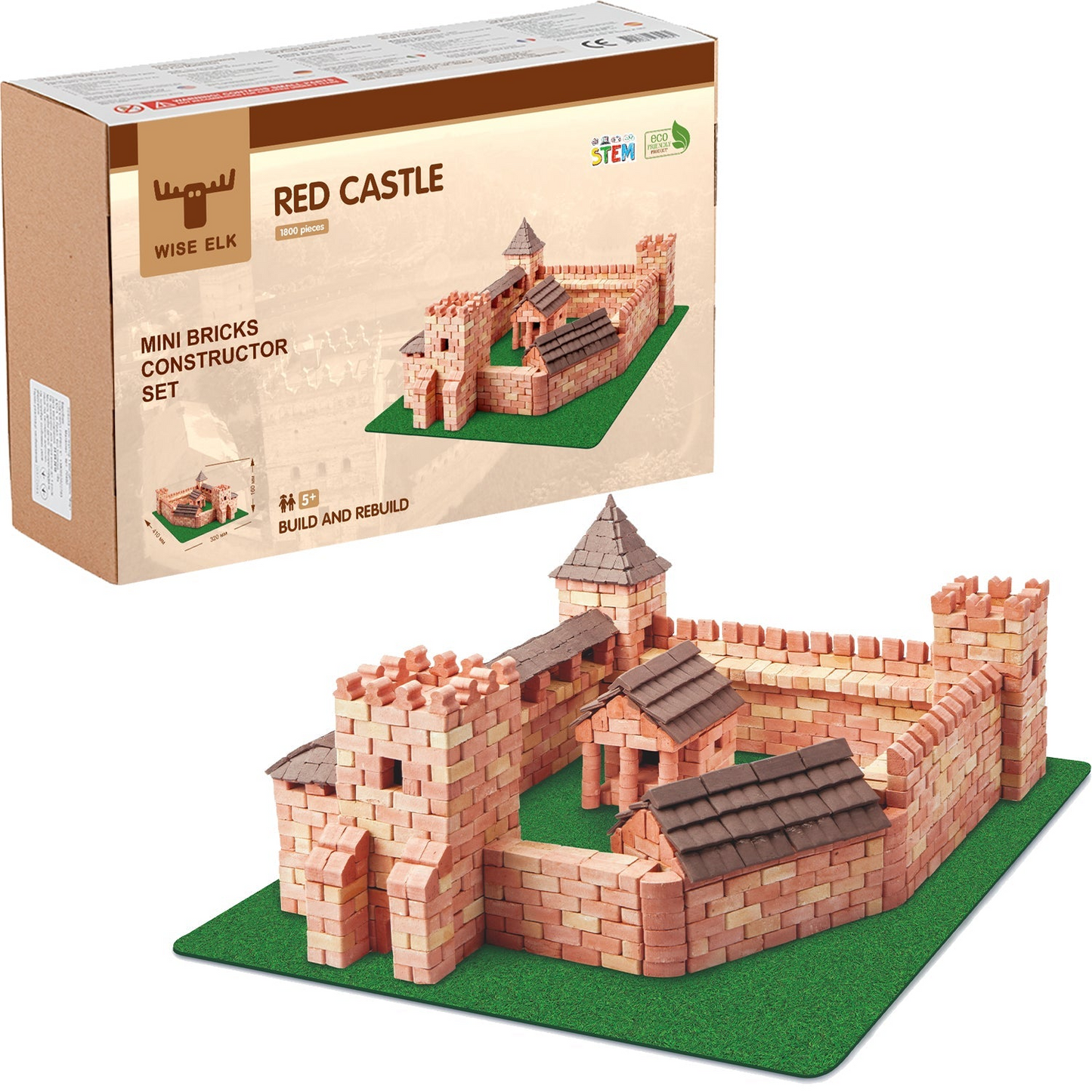 Mini Bricks Construction Set - Red Castle