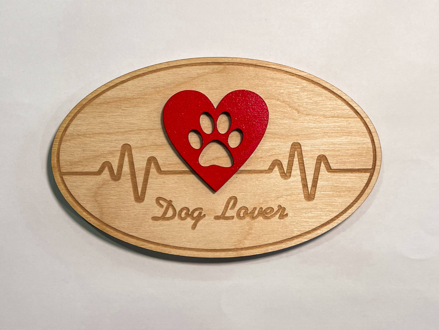 Dog Lover 3D Heartbeat Magnet