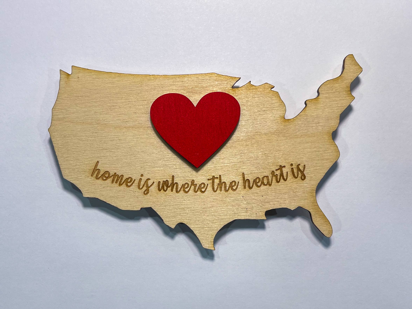 USA Heart 3D Magnet