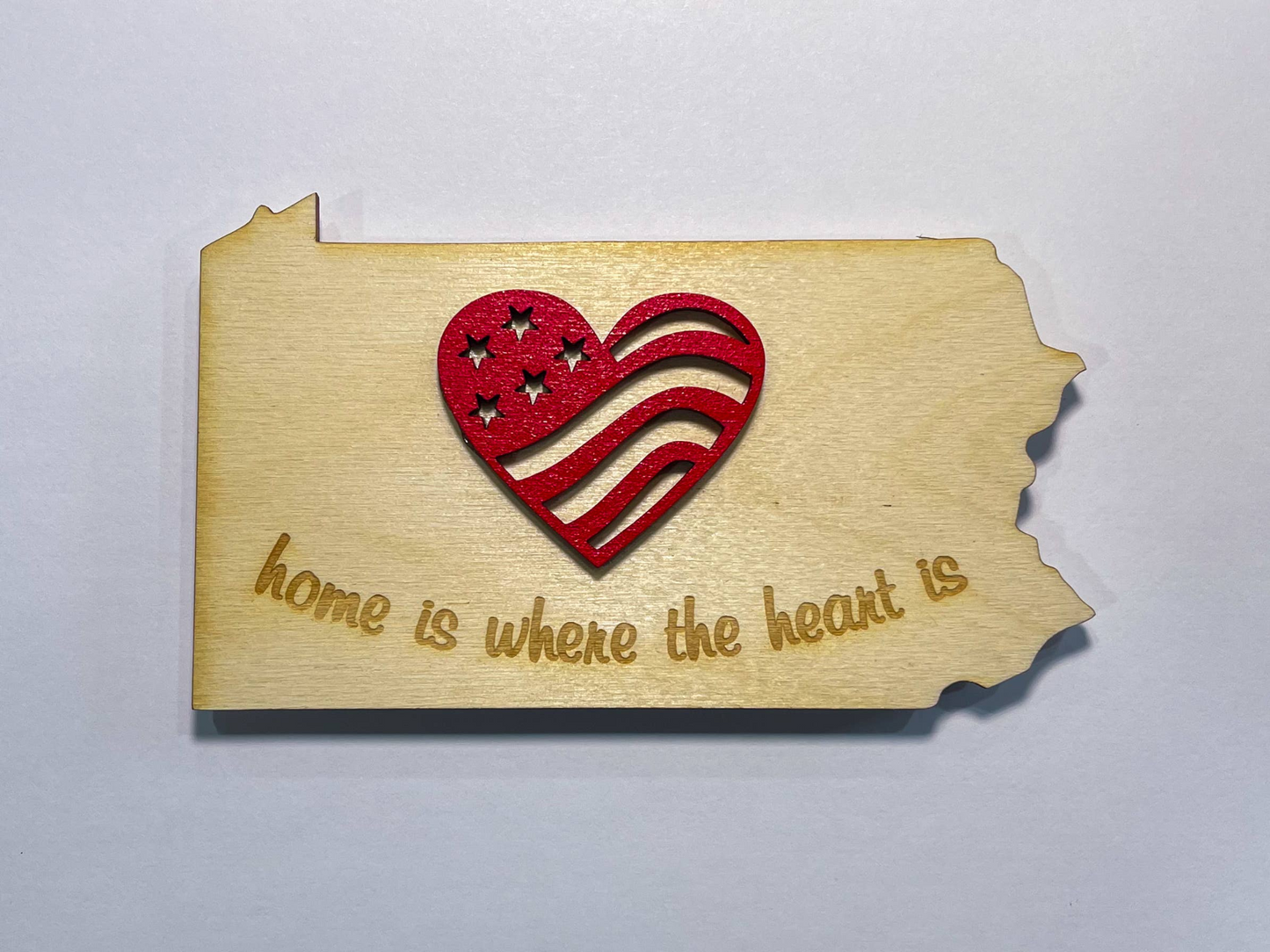 PA Patriotic Heart 3D Magnet