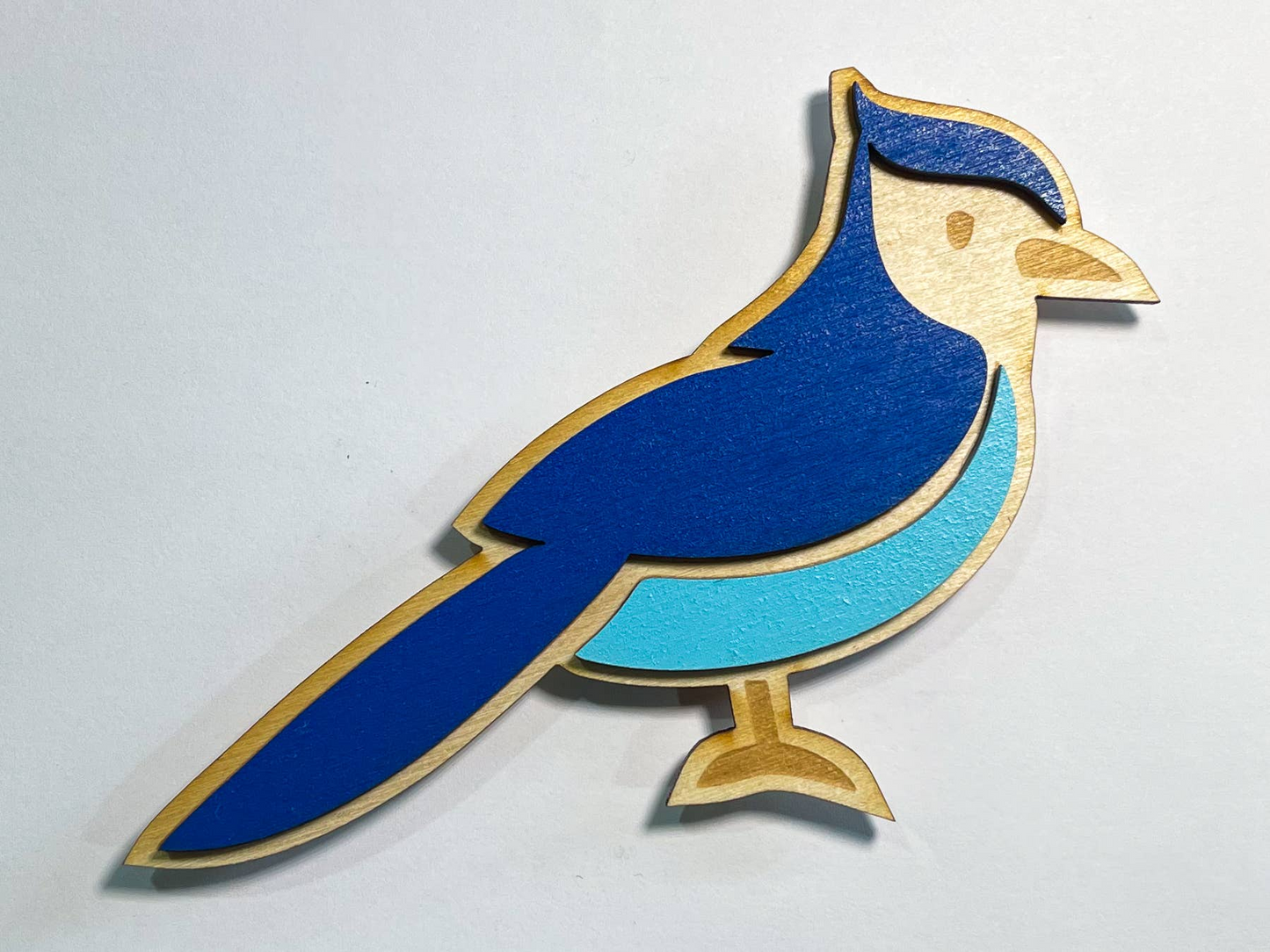 Blue jay 3D Wood Magnet