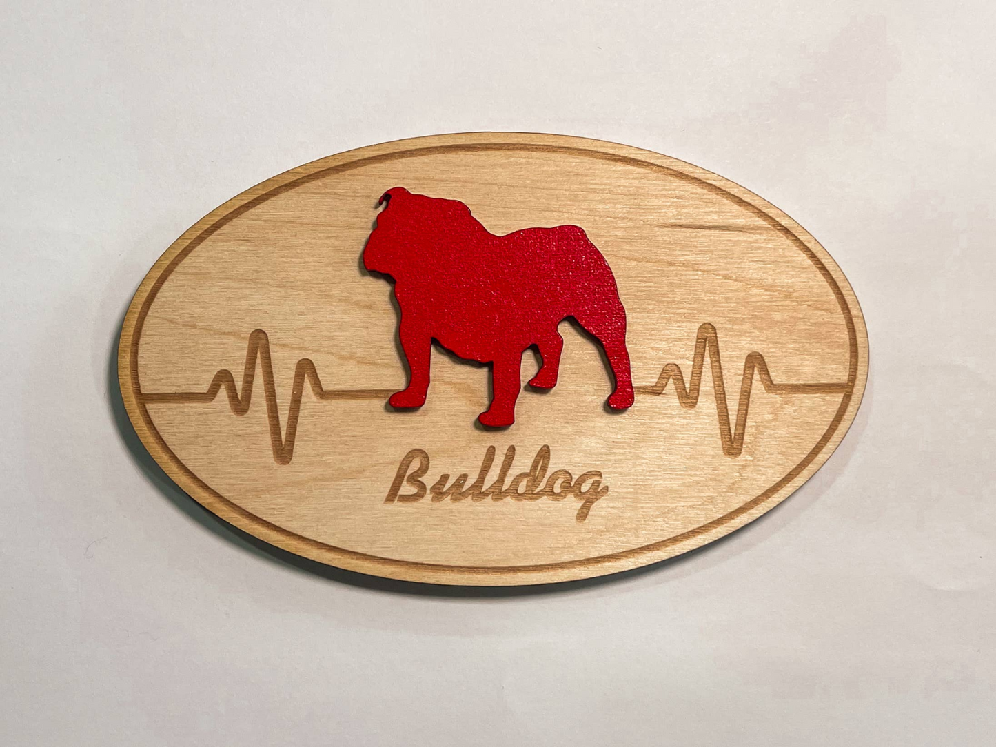 Bulldog 3D Heartbeat Magnet