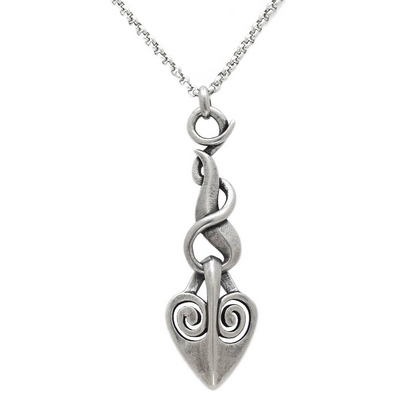 IPyro - flames and dangling heart necklace