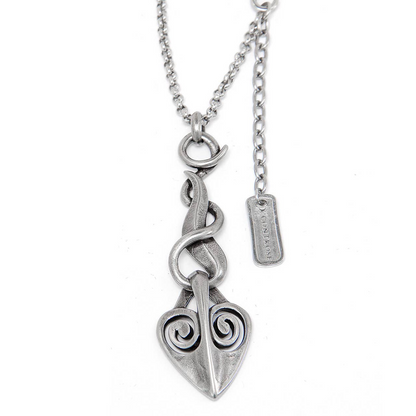 IPyro - flames and dangling heart necklace