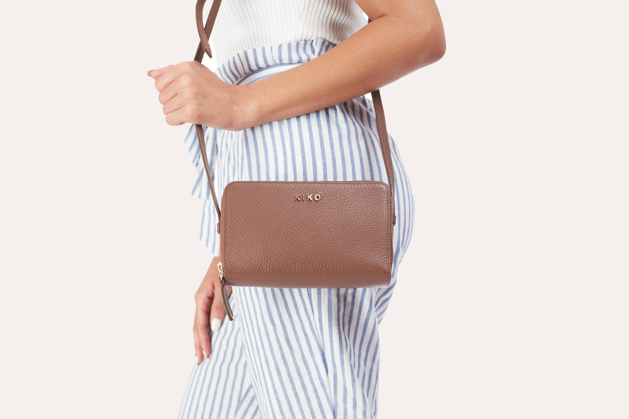 Zip Around Crossbody Pebble