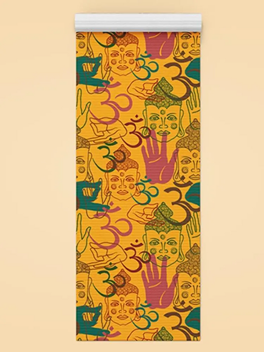 Buddha Face Pattern Yoga Mat -Image by Shutterstock