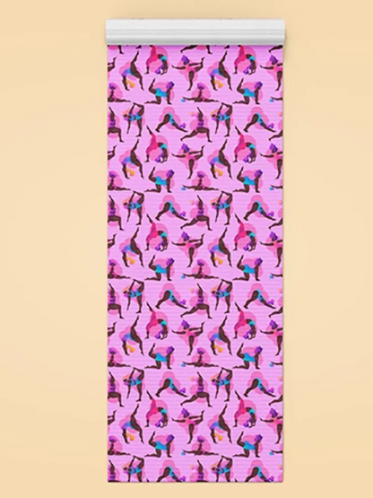 Women In Yoga Poses Pattern Yoga Mat -Image by Shutterstock