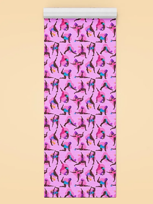 Women In Yoga Poses Pattern Yoga Mat -Image by Shutterstock