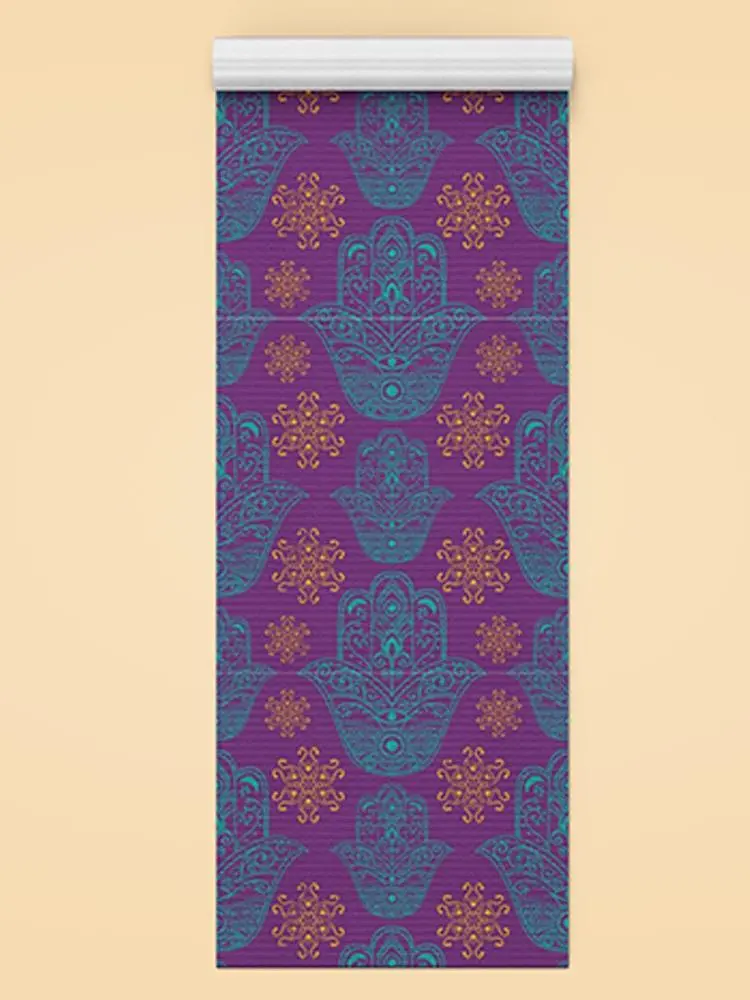 Ornamental Hamsa Pattern Yoga Mat -Image by Shutterstock