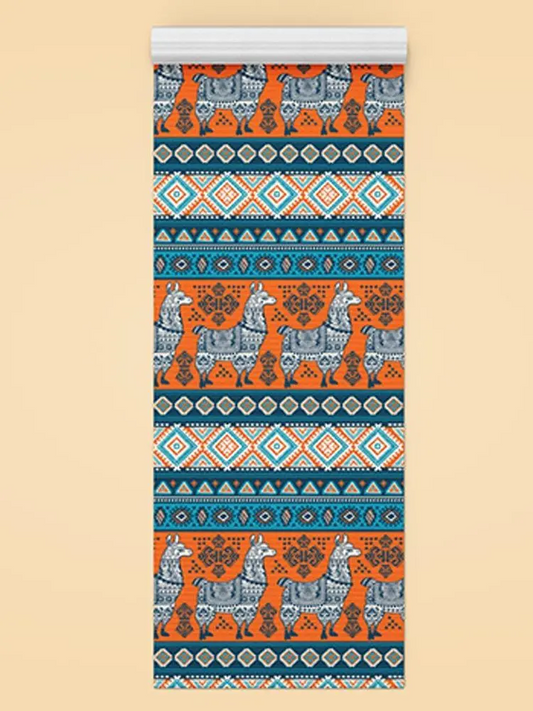 Llama Rug Pattern Yoga Mat -Image by Shutterstock