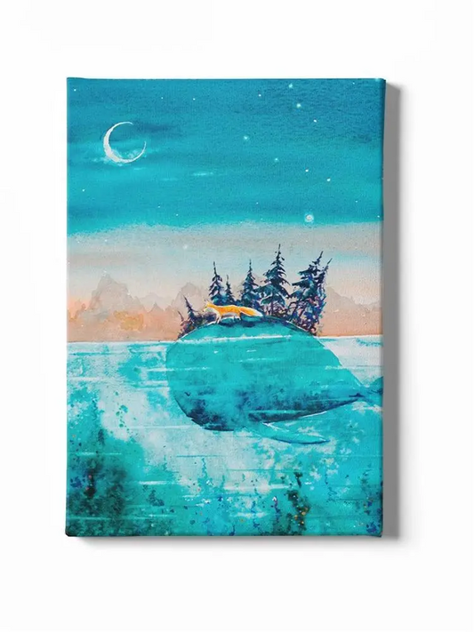 Forest Whale Swimming Canvas -Image by Shutterstock