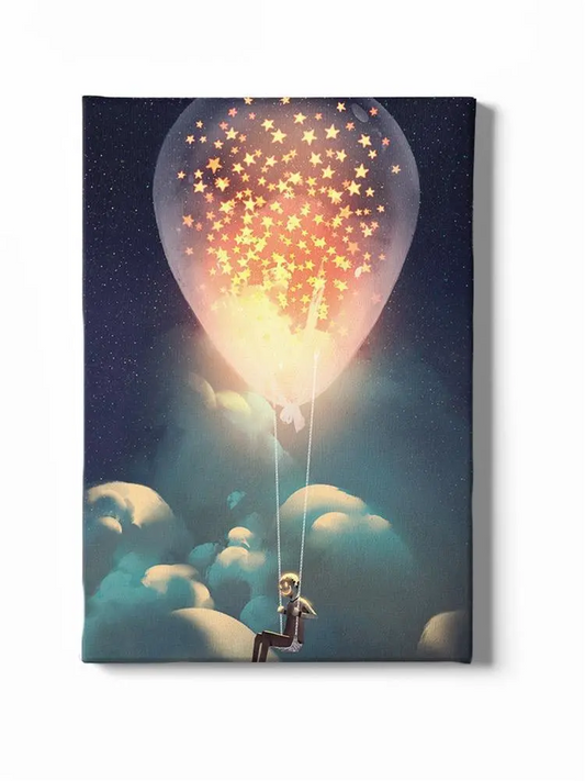 Floating With A Big Balloon Canvas -Image by Shutterstock