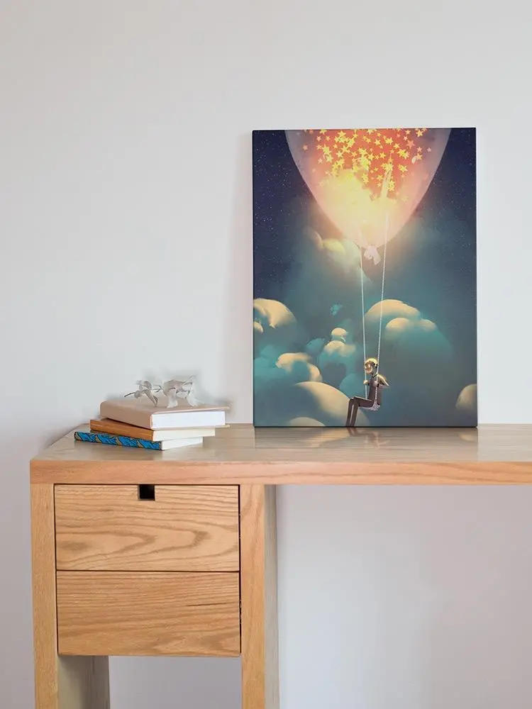 Floating With A Big Balloon Canvas -Image by Shutterstock