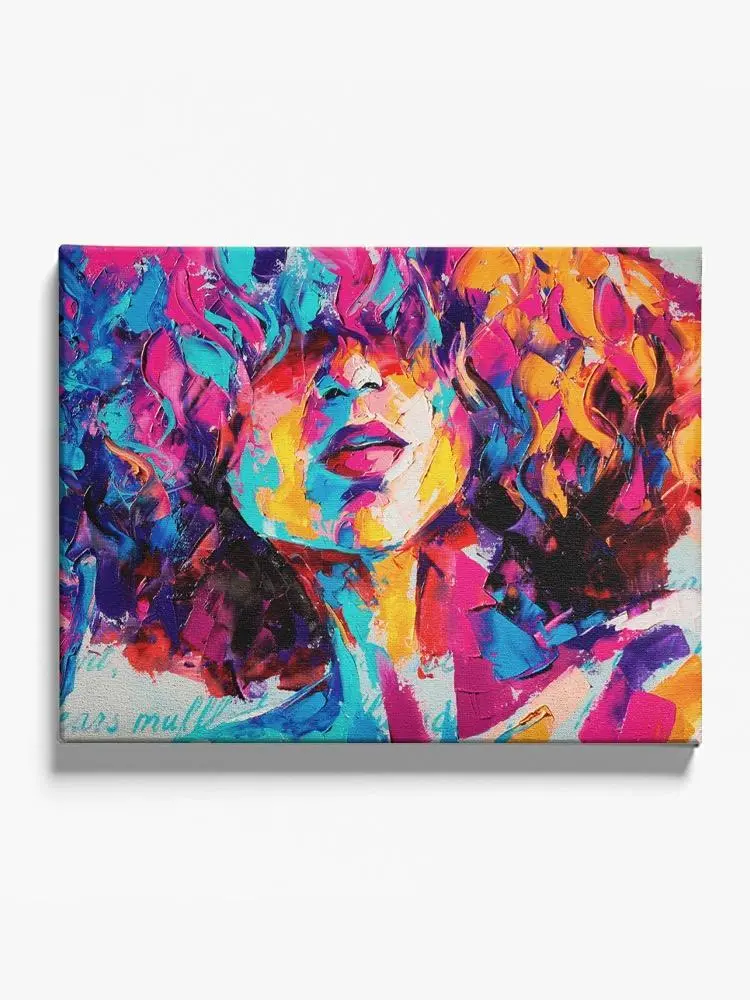 Colorful Oil Woman Canvas -Image by Shutterstock