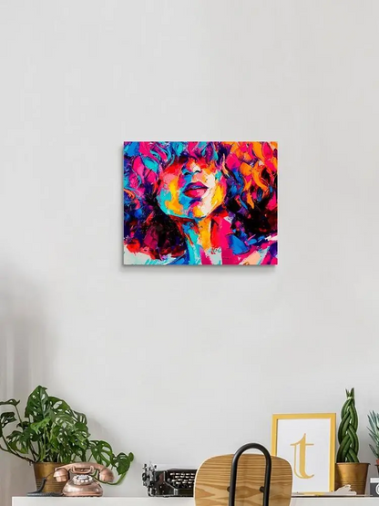 Colorful Oil Woman Canvas -Image by Shutterstock