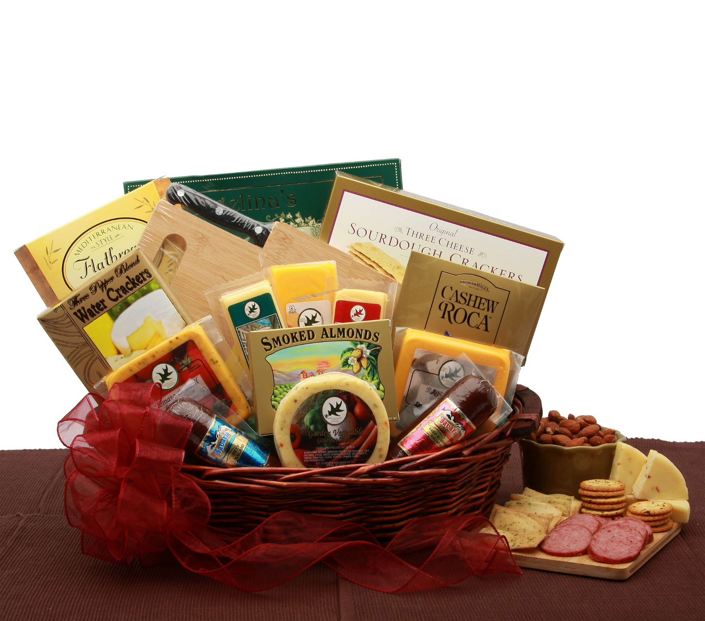 Fancy Favorites Gourmet Gift Basket - meat and cheese gift baskets