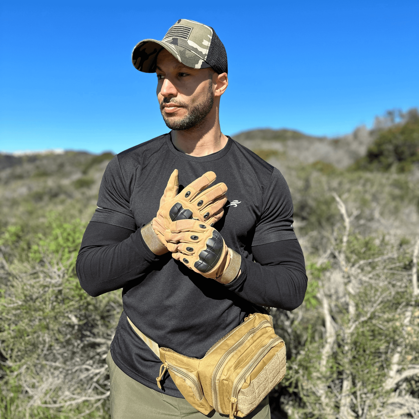 Tactical Military Airsoft Gloves for Outdoor Sports, Paintball, and Motorcycling with Touchscreen Fingertip Capability