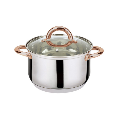 J&V TEXTILES 6-Piece Stainless Steel Casserole Set Pots and Lids…